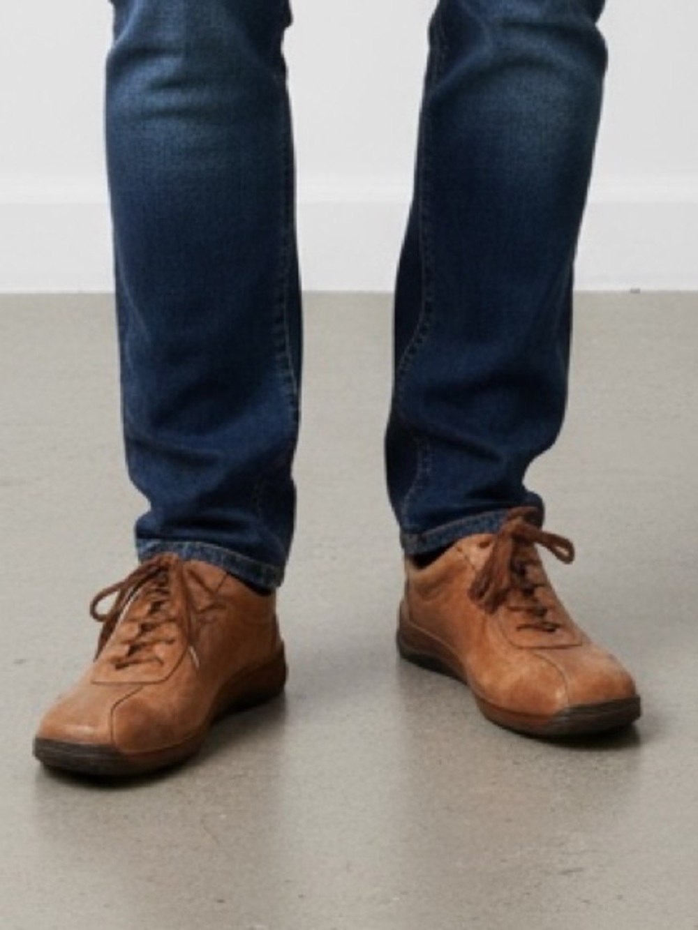 Brown leather Casual Lace-up Shoes by Rieker